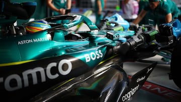 BUDAPEST, HUNGARY - AUGUST 01: Fernando Alonso of Spain and Aston Martin F1 Team is returned to the garage during practice ahead of the F1 Grand Prix of Hungary at Hungaroring on August 01, 2025 in Budapest, Hungary. (Photo by Zak Mauger/LAT Images)
2228066235
Colour Image, Horizontal, sport, motorsport, formula one racing