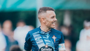 Iago Aspas durante el partido contra el Stuttgart.