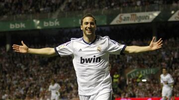 El delantero argentino de la Juventus, Gonzalo Higuaín, durante su etapa en el Real Madrid.