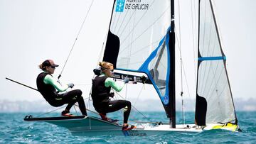Patricia Suárez y Nicole van der Velden en el Campeonato del Mundo de Vela.