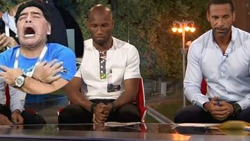 Ferdinand explica la situación de Maradona: la cara de Drogba habla por sí misma