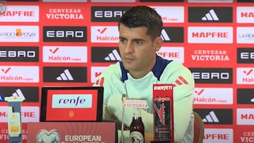 Morata, en conferencia de prensa con la Selección.