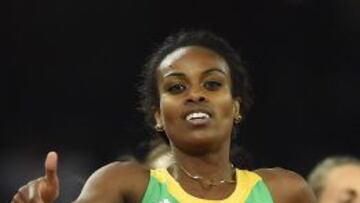 TODO BIEN. Genzebe Dibaba, tras acabar su semifinal.