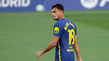 Marc Pubill durante el amistoso ante el Rayo Vallecano disputado en Majadahonda.