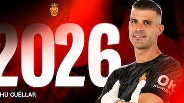 Pichu Cuéllar, portero del RCD Mallorca. Renovado hasta 2026.
