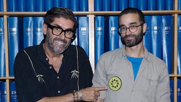Vicente Jiménez, director de AS, junto a Manuel J. Lacasa, jefe de campamento y de proyecto de Ruta Inti