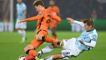Frenkie de Jong, con la selección de Países Bajos.
