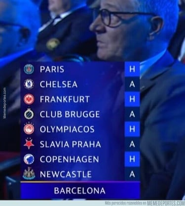 Los mejores memes del sorteo de Champions League