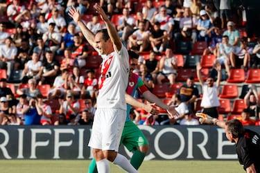 Armenteros en un momento del partido.