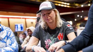 Olga Alexandrova, en una competición de poker.