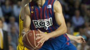 Víctor Sada durante el primer partido de las semifinales frente al Gran Canaria.
