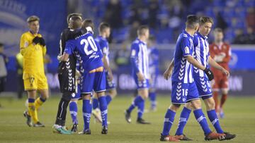 Partido de Copa del Rey entre el Alavés y el Alcorcón.