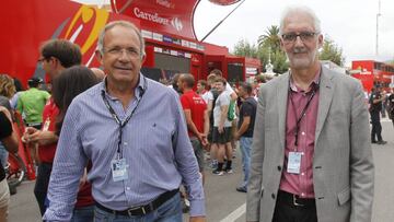Cerrón, presidente de la RFEC, y Cookson, de la UCI.