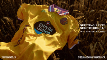 La tercera camiseta del Pucela, amarilla como el trigo de Castilla