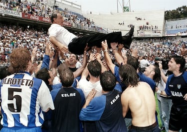 20 años de un ascenso que sacó al Málaga de la pesadilla