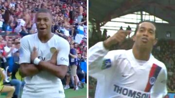 Mbappé hizo un golazo casi idéntico a otro de Ronaldinho