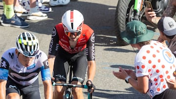 Cristian Rodríguez, en la subida final de Hautacam.
