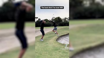 De ver y no creer: el golpe imposible de golf que lleva millones de reproducciones en TikTok