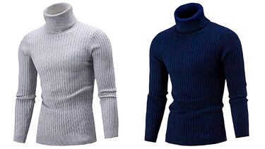 El jersey de cuello alto para hombre en 13 colores que triunfa en Amazon