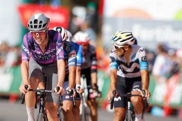 El ciclista australiano Ben O'Connor del Team Jayco AlUla a su llegada a meta en la sexta etapa de La Vuelta a España.