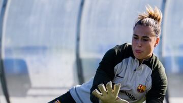 Cata Coll, durante un entrenamiento del Barcelona.