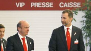 De Guindos, con el Príncipe en Lausana.
