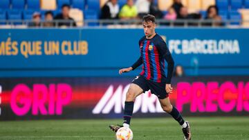 Álvaro Núñez durante un partido con el Barça Atlétic