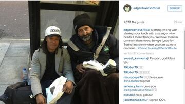 Davids muestra su solidaridad con los más necesitados