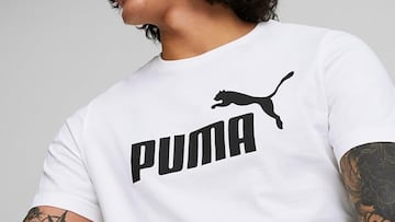 Camiseta Puma Essentials blanca para hombre en Amazon
