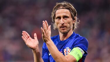 Modric celebra la victoria que Croacia consiguió ante Polonia en la Nations League gracias a un gol de libre directo del genio de Zadar.