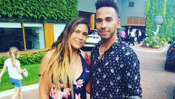 Marion Bartoli posa junto a Lewis Hamilton durante el pasado Wimbledon.