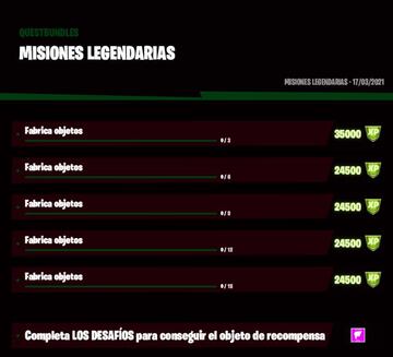 Fortnite Temporada 6: misión legendaria de la Semana 1