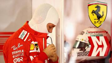 SUZUKA, JAPAN - OCTOBER 06: Sebastian Vettel of Germany and Ferrari prepares to drive in the garage during qualifying for the Formula One Grand Prix of Japan at Suzuka Circuit on October 6, 2018 in Suzuka. (Photo by Mark Thompson/Getty Images)