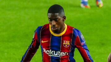 Ousmane Dembélé, que finalmente entró en la lista, en un partido.