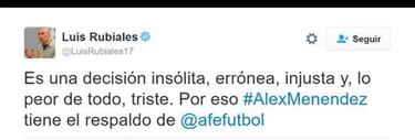 La AFE apoya a Álex Menéndez y contradice al Girona