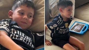 La reacción del hijo de Valverde cuando Mastantuono le regala su camiseta enamora a las redes