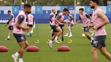 El entrenamiento del Espanyol.