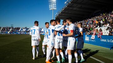 La celebración del Leganés.