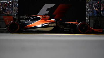 Fernando Alonso durante el Gran Premio de Hungría 2017