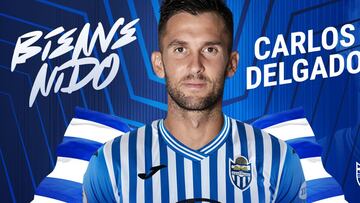 Carlos Delgado, el día de su presentación con el Atlético Baleares.