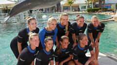 Las tenistas se pegan un baño con los delfines en Florida