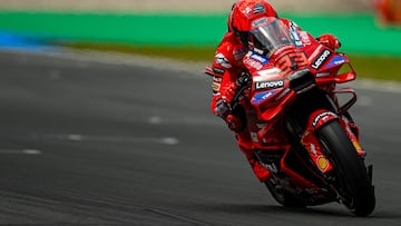 Marc Márquez con la Ducati de MotoGP en Assen.