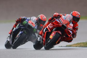 Ya como líder de carrera, Márquez acabó primero la carrera al esprint en el circuito de Sachsenring.