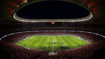Panorámica del Wanda Metropolitano en el Atlético de Madrid-Málaga. Ante el Athletic de Bilbao también puede llenarse.