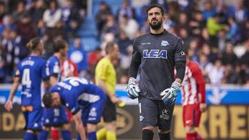 Pacheco ante el Atlético.
