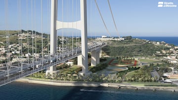 Vía libre a la construcción del puente colgante más largo del mundo: conectará la isla que alberga el volcán más activo de Europa