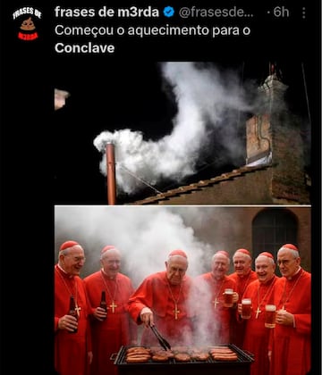 De la fumata arcoíris al cara de Papa: los mejores memes del Cónclave