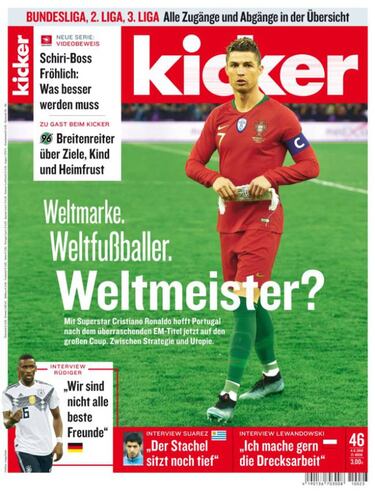 Cristiano, portada de 'Kicker': ¿campeón del mundo?