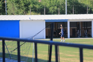 Juan Cruz se entrena en solitario