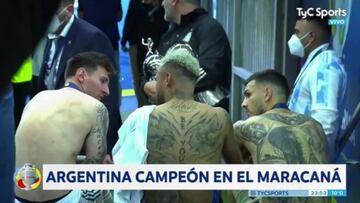 Messi, Neymar y Paredes.
